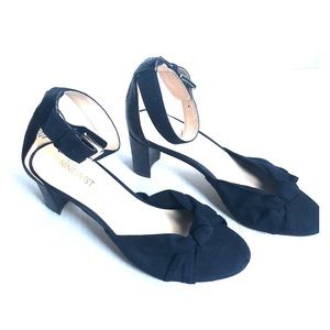 Nine West - navy Blue Suede and Sparkle heels